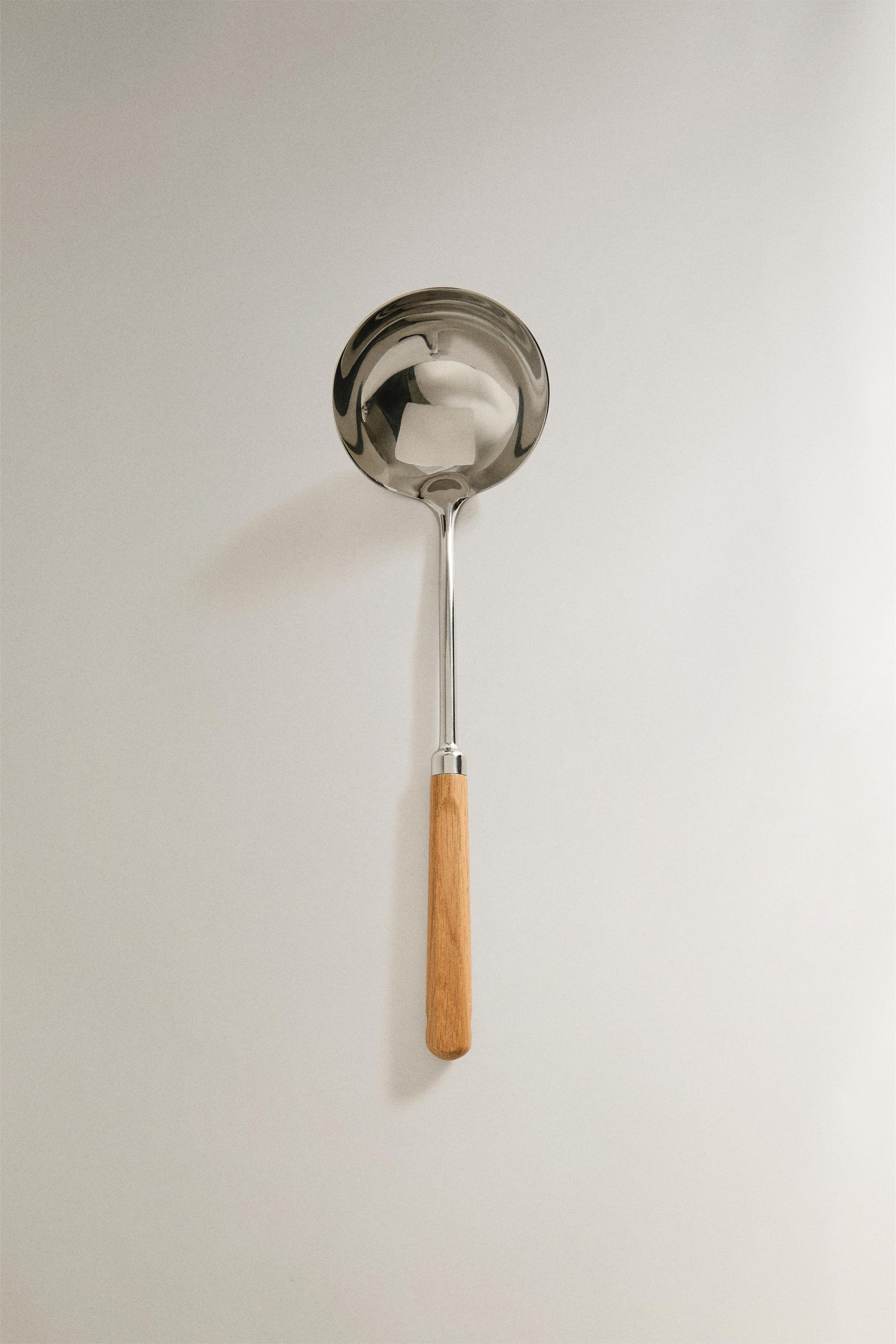 OAK WOOD STEEL LADLE - Light brown | ZARA United States