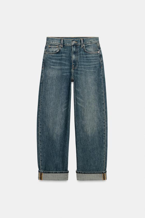 ZW COLLECTION MID-WAIST BAGGY FIT JEANS - Blue by Zara - Image 3