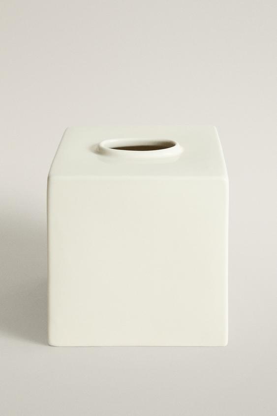 CREAM CERAMIC TISSUE BOX - Cream by Zara - Image 0