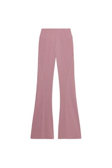 SEAMLESS POLYAMIDE FLARE TROUSERS