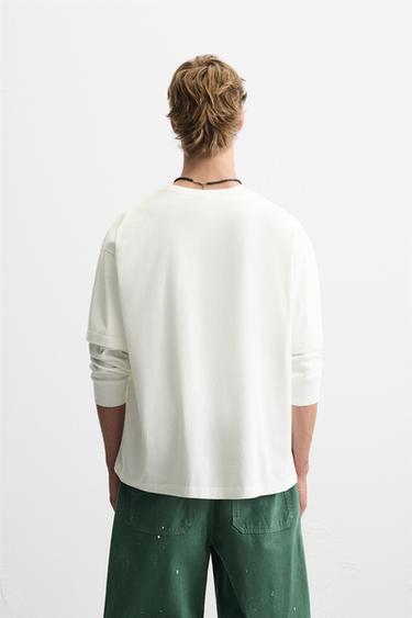 SLOGAN PRINT T-SHIRT - White by Zara - Image 2