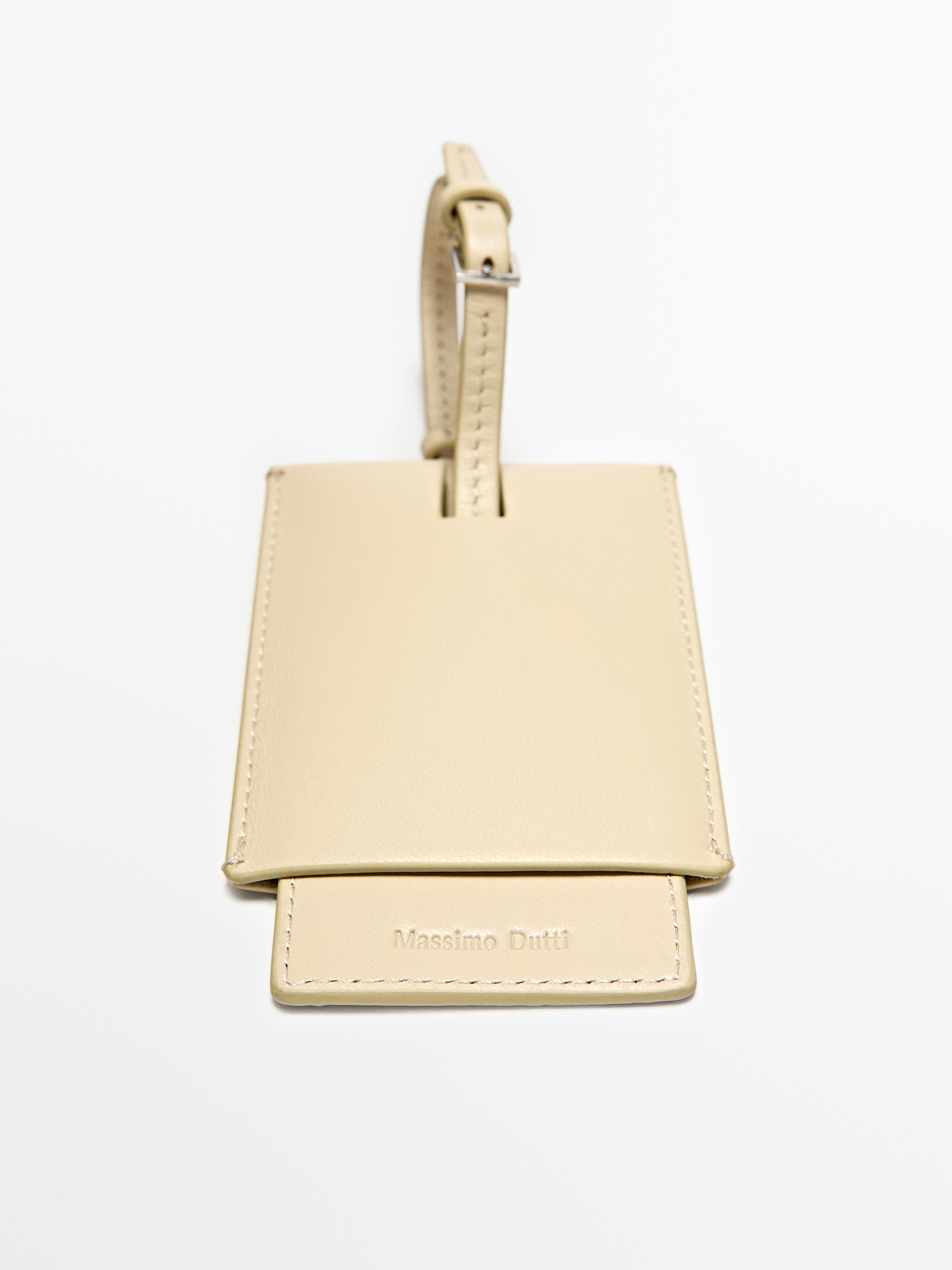 Nappa leather luggage tag