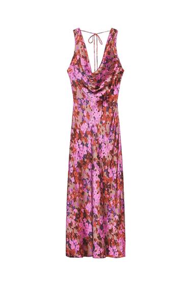 FLORAL PRINT MIDI DRESS - Multicoloured by Zara