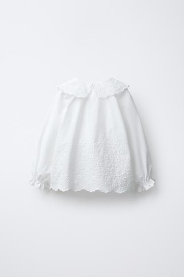ROMANTIC EMBROIDERED SHIRT - Light ecru by Zara - Image 1