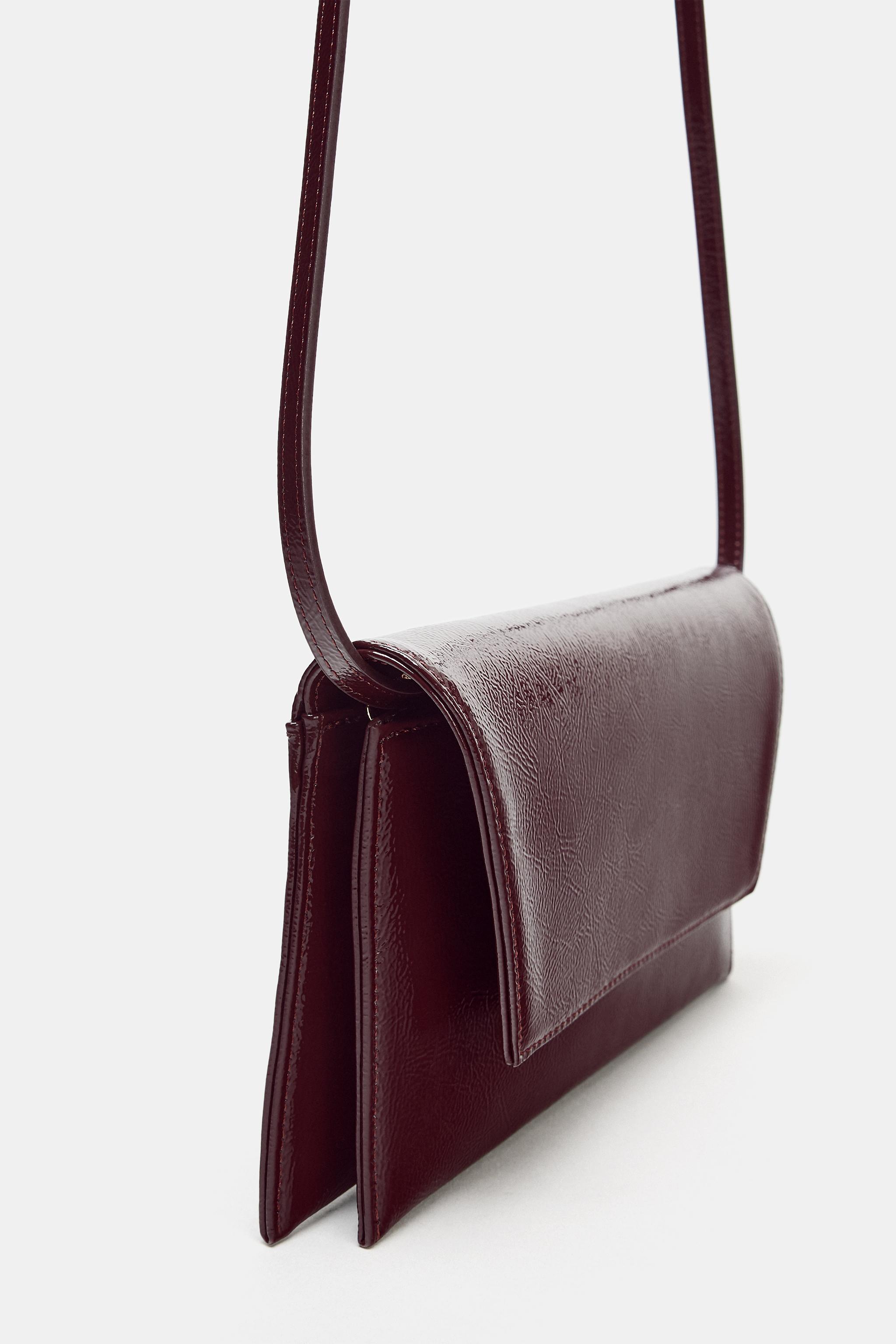Женские сумки Zara PATENT EFFECT SHOULDER — фото 4
