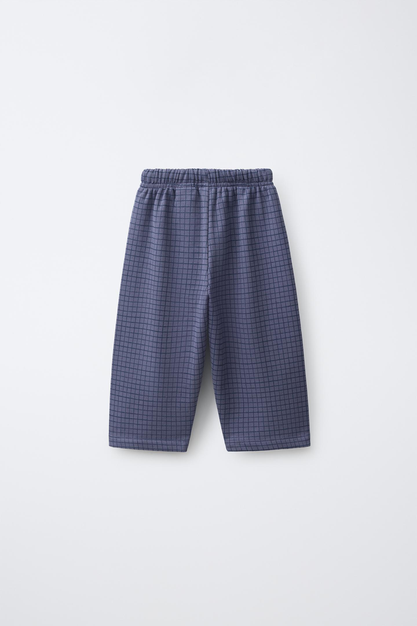 Детские брюки Zara Balloon Plaid, цвет: Синий — фото 2