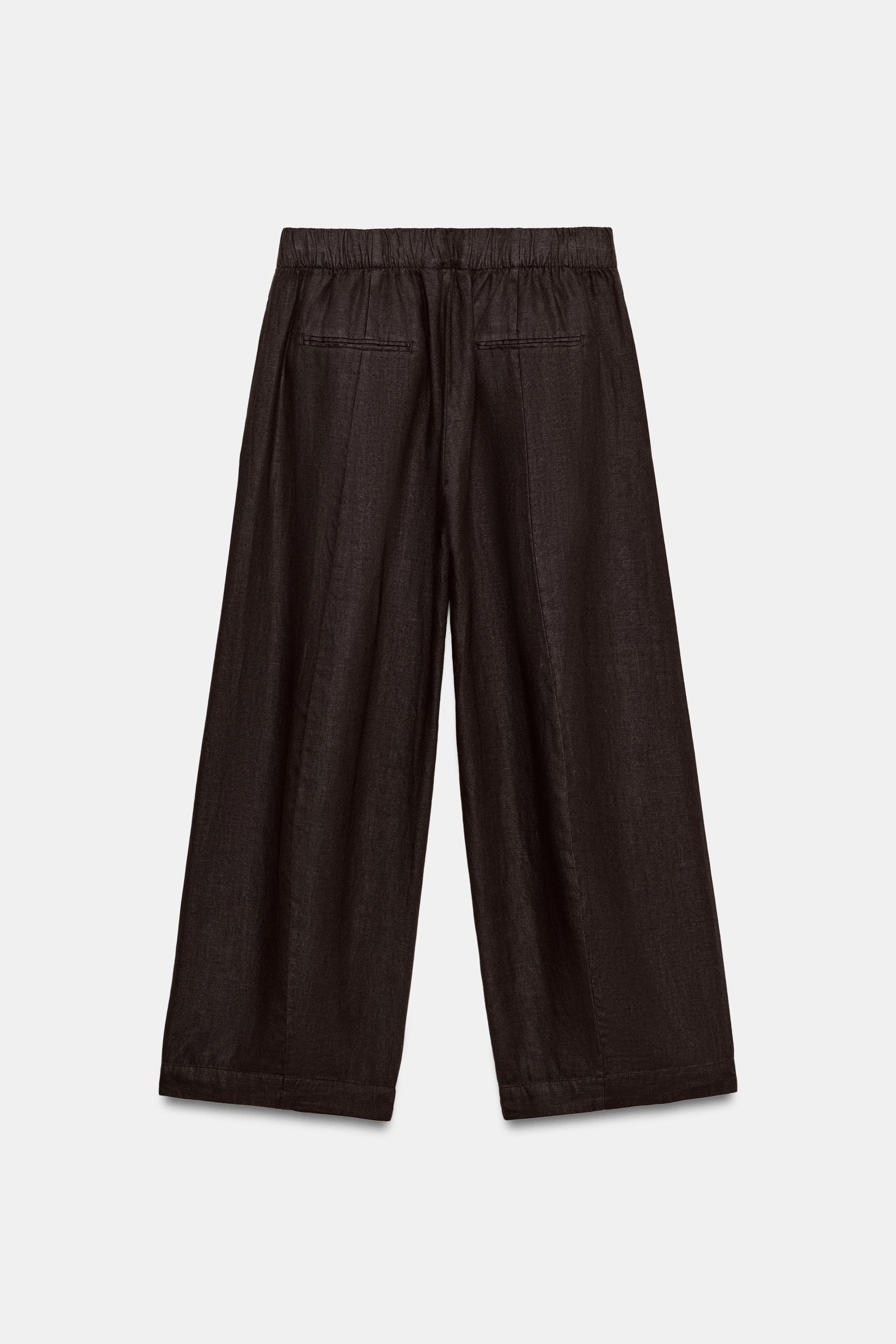ZW COLLECTION LINEN BARREL PANTS
