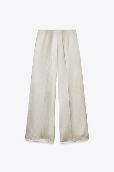 PANTALON SATINÉ À PINCES ZW COLLECTION - Pierre de Zara - Image 5