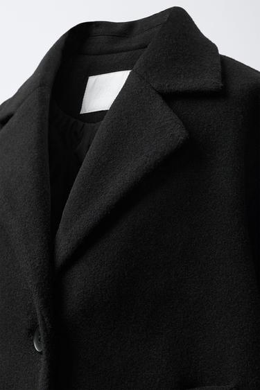 CLOTH COAT - Black by Zara - Image 4