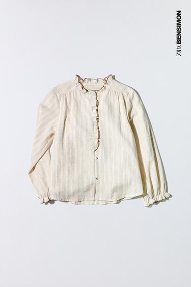 CAMISA DE RAIA VOLANTITOS BENSIMON ® X ZARA - Torrado claro de Zara