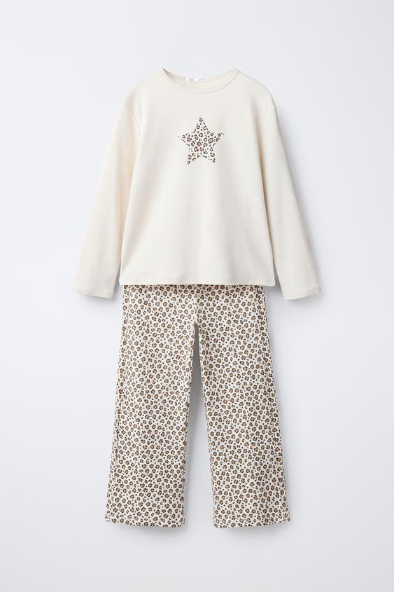6-14 YEARS/ STAR ANIMAL PRINT PYJAMA SET - Leopard by Zara - Image 0
