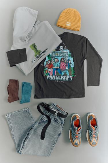 MINECRAFT © MOJANG AB. ™ PRINT T-SHIRT - Dark anthracite by Zara