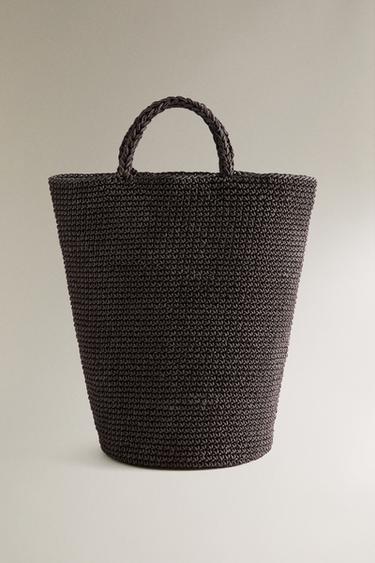 BORSA EFFETTO INTRECCIATO - Marrone di Zara - Immagine 0