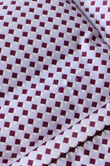 80% DOWN AND 20% FEATHER GEOMETRIC PRINT WATER-RESISTANT AND WINDPROOF RECCO® SYSTEM SKI COLLECTION PUFFER JACKET - Mauve by Zara - Image 10