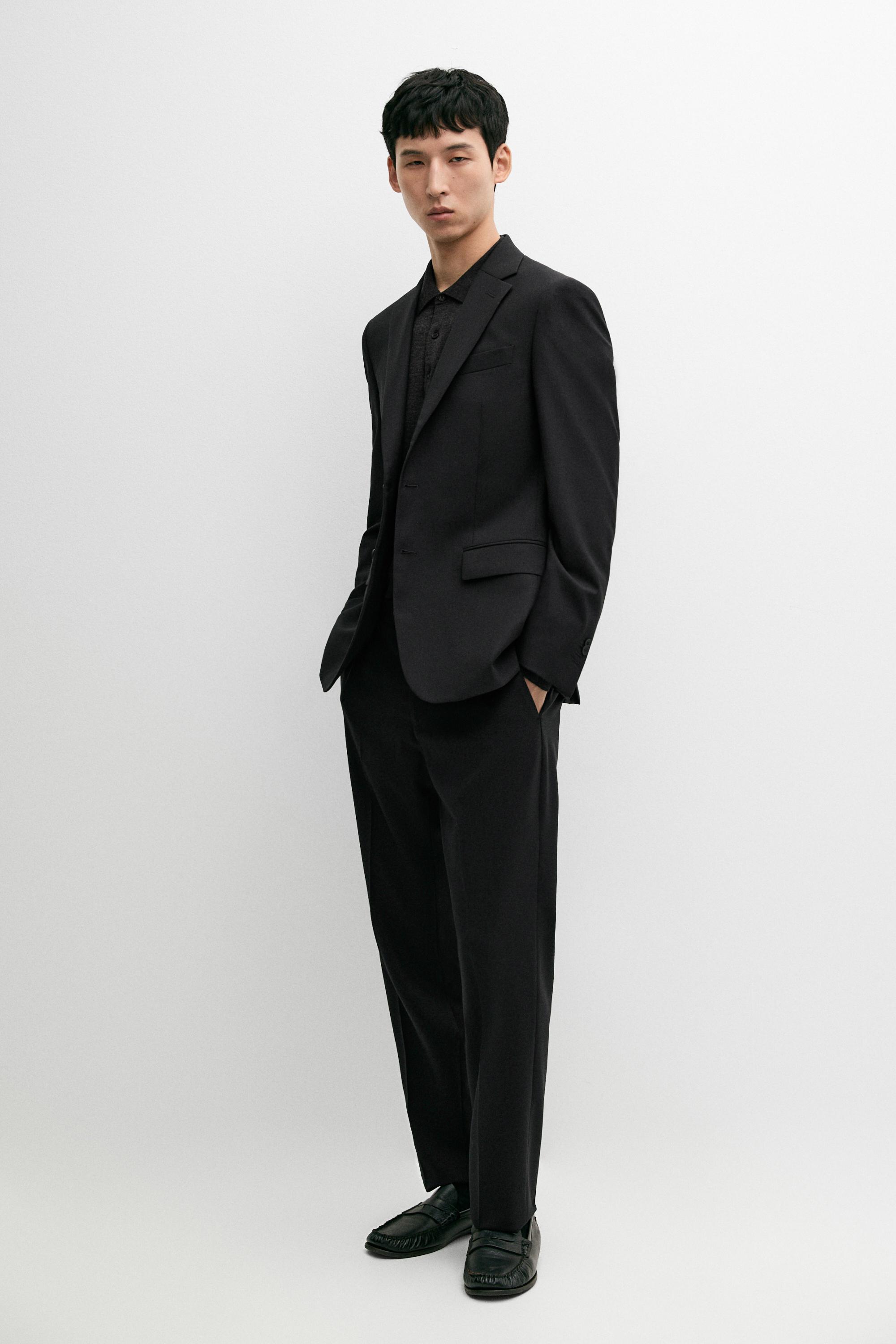 100% cool wool suit blazer — Black