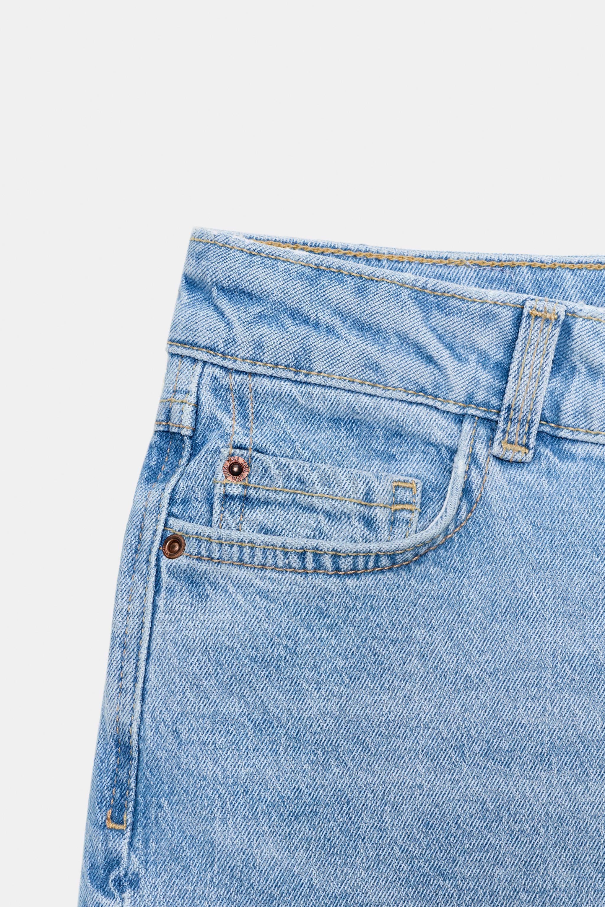 Женские джинсы Zara Z1975 HIGH-WAIST COMFORT CULOTTE JEANS — фото 10