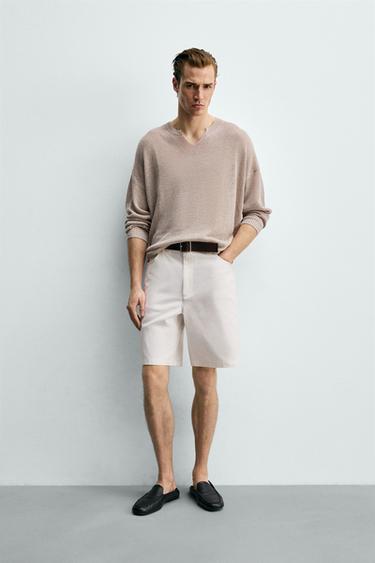 Zara MUGAVA LÕIKEGA BERMUUDAD - Valge - Pilt 0