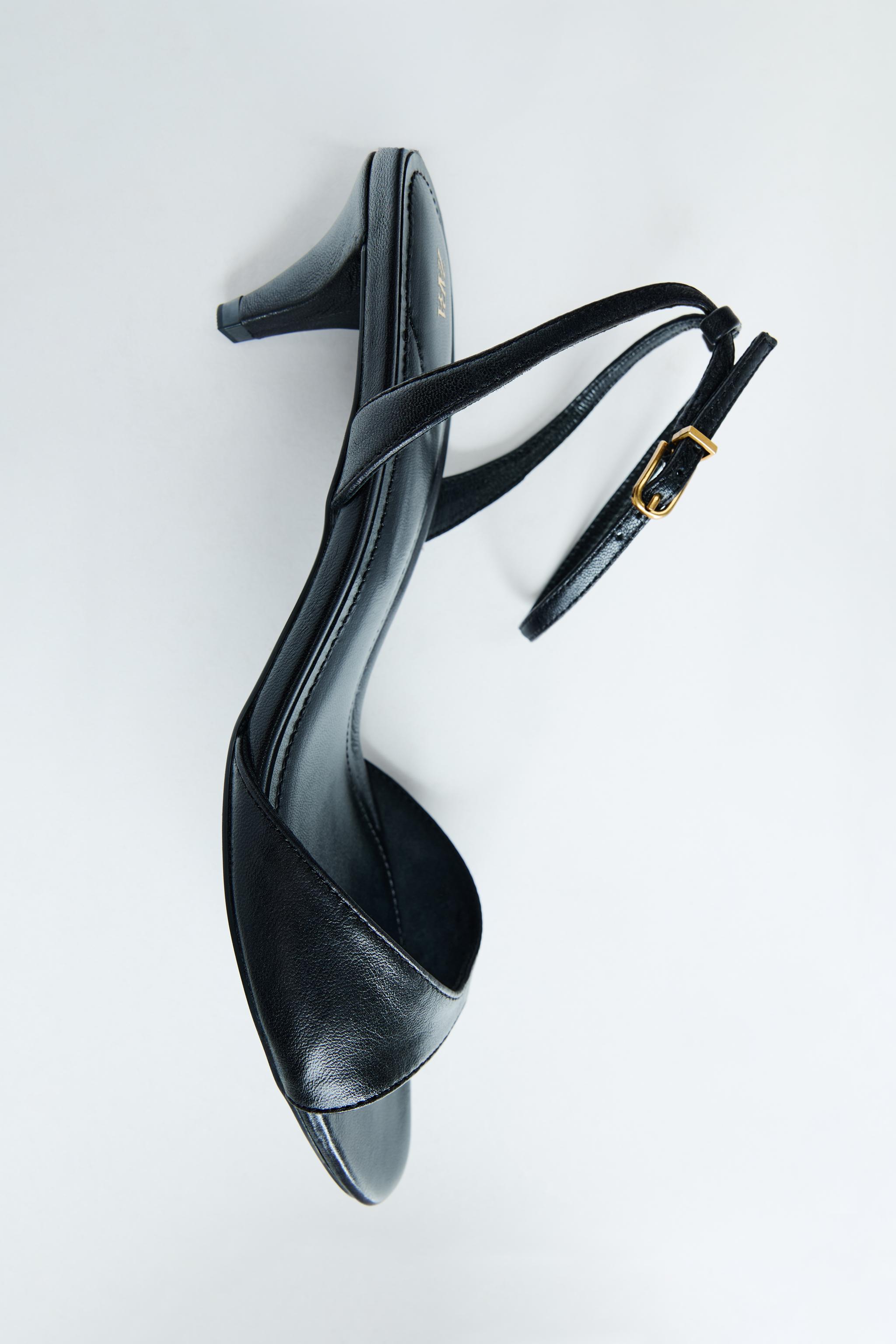 MID-HEEL SANDALS WITH ANKLE STRAP