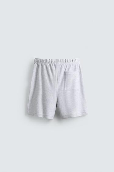 SHORT JOGGER RELAXED FIT TEXTURÉ - Gris chiné de Zara - Image 7