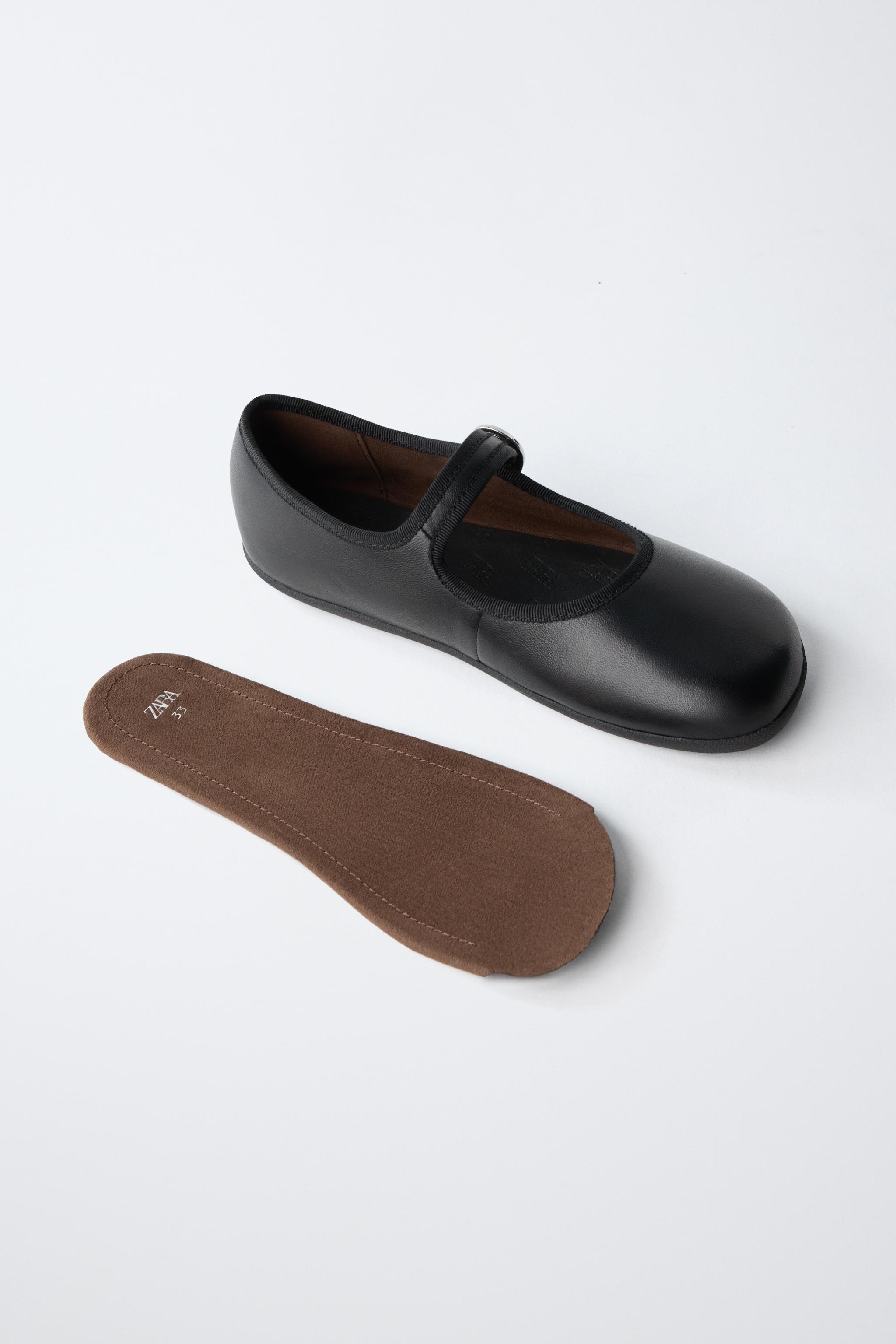 Обувь Zara LEATHER BAREFOOT BALLET FLATS — фото 4