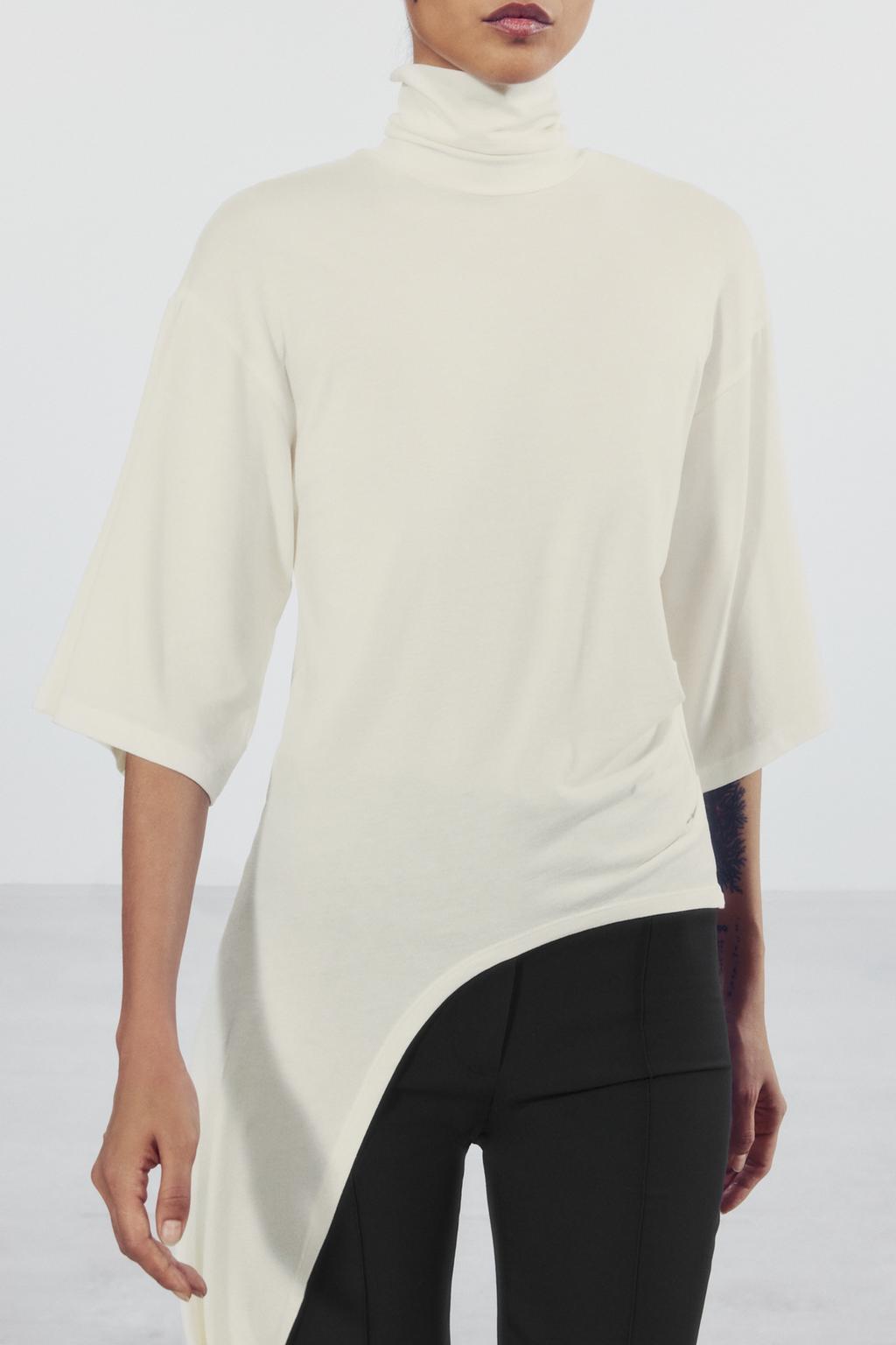 RUFFLED ASYMMETRIC TOP