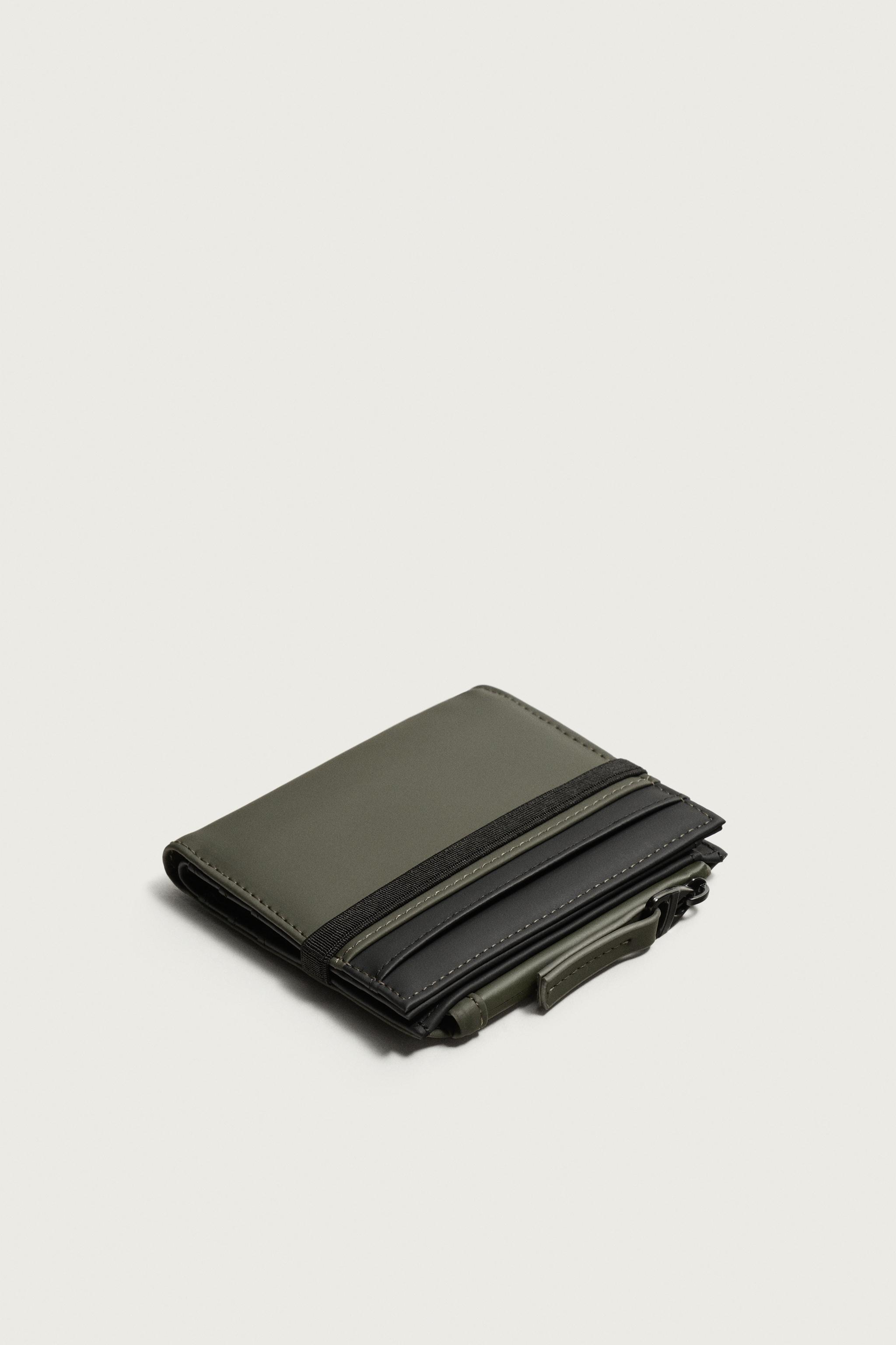 RUBBERIZED COIN WALLET - Khaki Green | ZARA United States