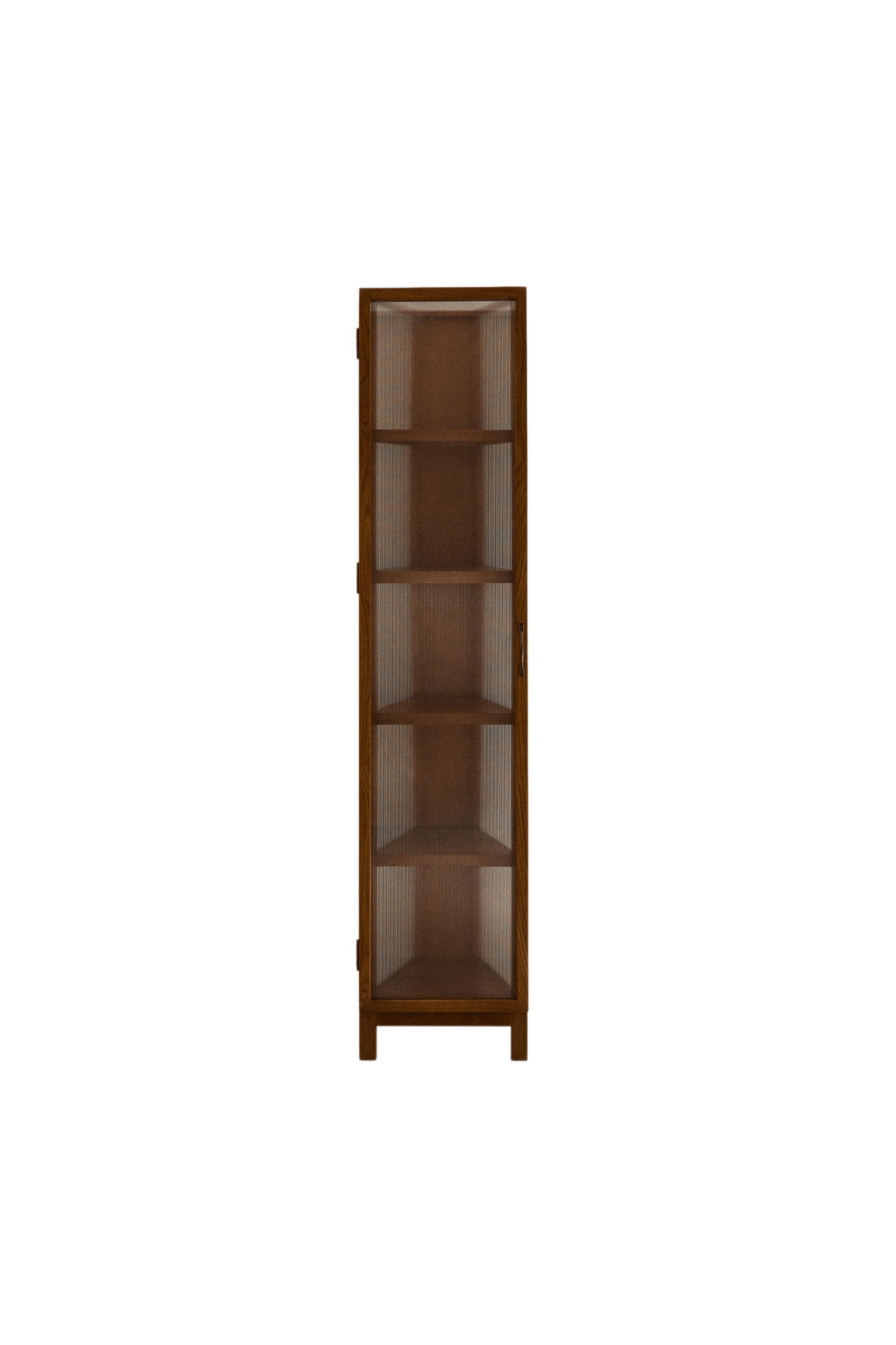 ASH WOOD STORAGE UNIT WITH GLASS DOORS - Brown | ZARA United States