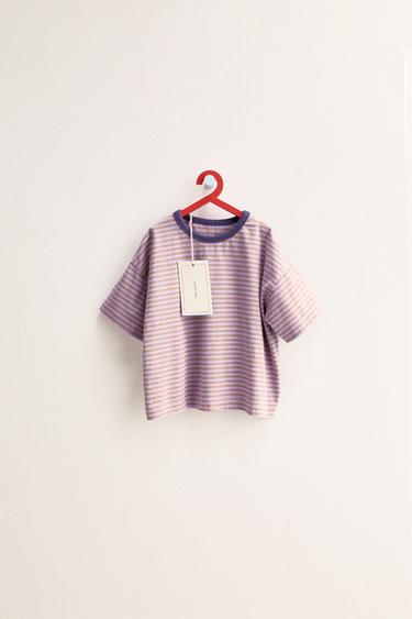 ZARA TIMELESS - KAMISETA MARRADUNA, KONTRASTEDUN LEPOAREKIN - Lila argia, Zara-rena