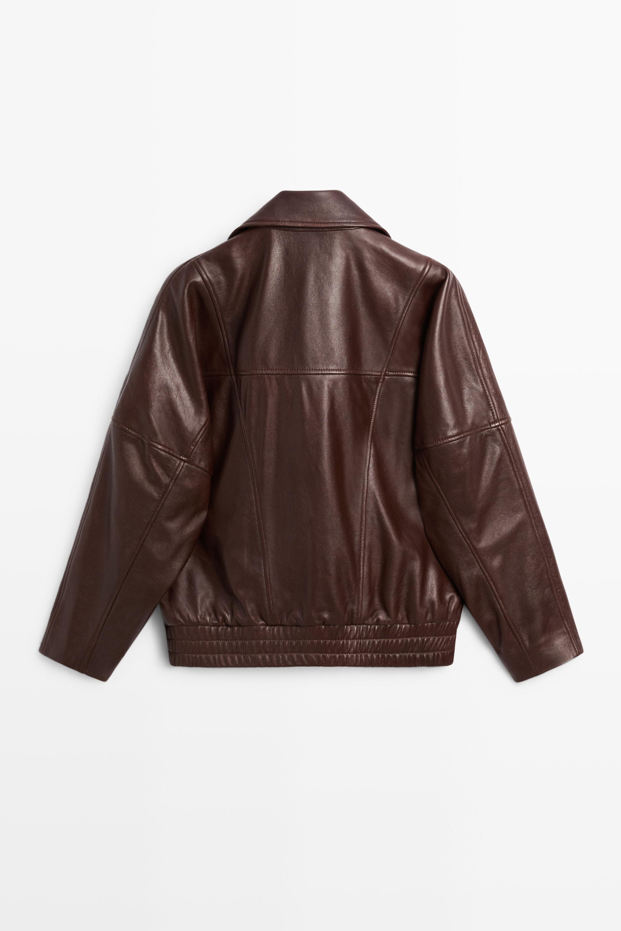 Nappa leather bomber jacket