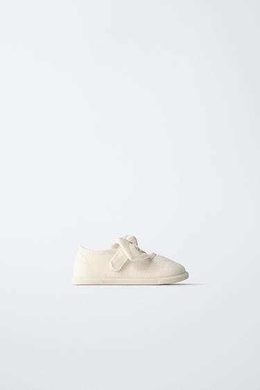 BAREFOOT ТУФЛИ С БАНТОМ — Песочно-коричневый от Zara