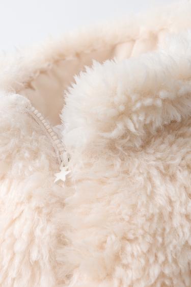 BLOUSON EFFET FOURRURE SKI COLLECTION - Écru de Zara - Image 4