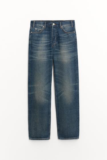 ZW COLLECTION RELAXED FIT MID-RISE JEANS - Indigo by Zara