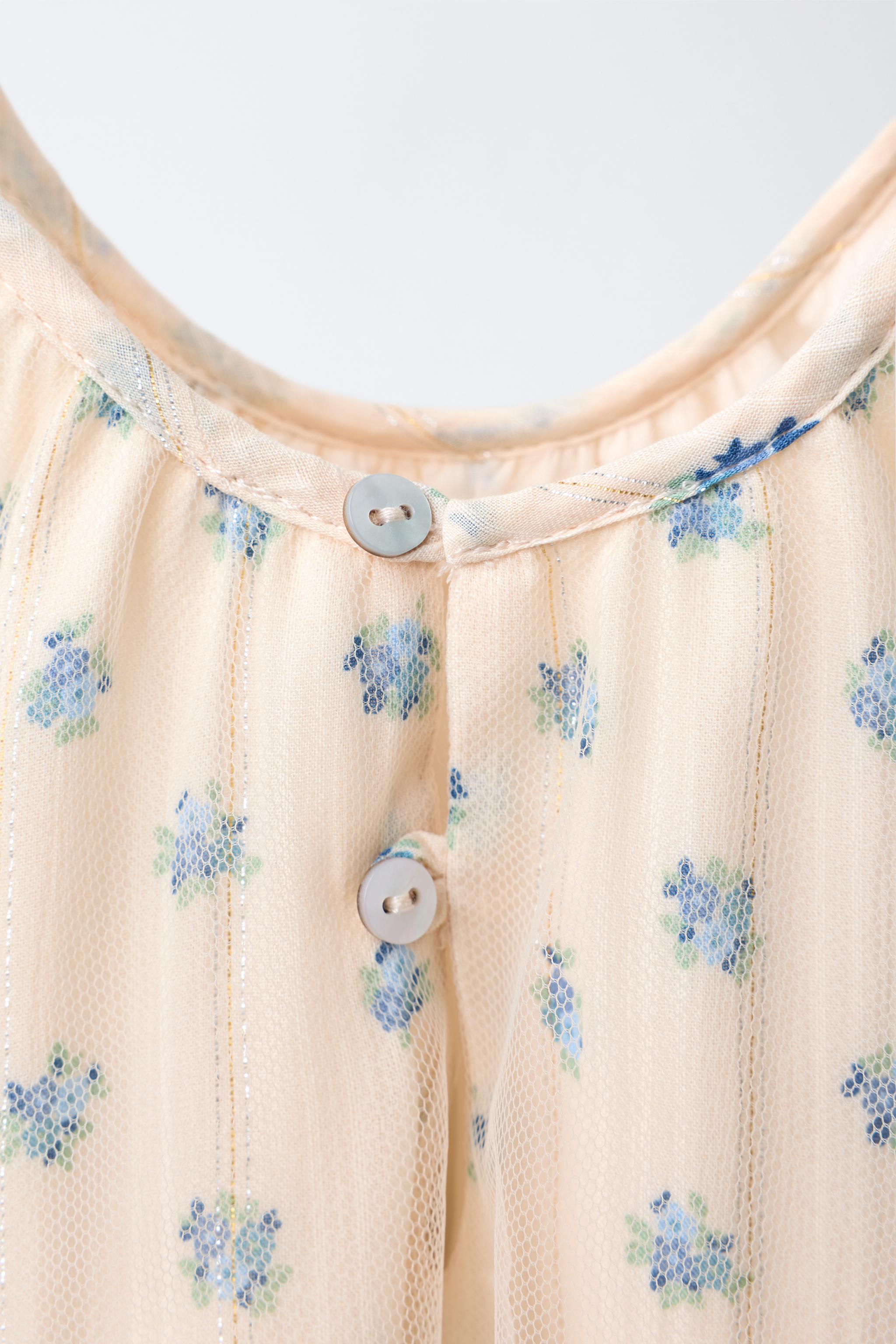 ROBE AVEC TULLE ET IMPRIMÉ FLEURS