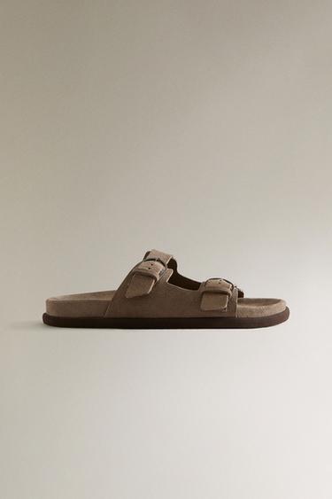 FLACHE LEDERSANDALEN SCHNALLEN - 1-832 von Zara - Bild 0