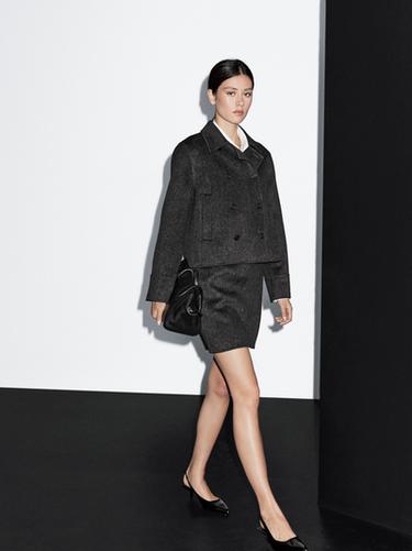 Zara Short faux fur coat - Cobalt - Image 0