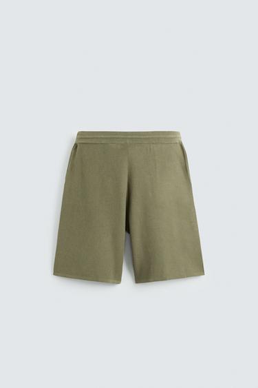 BERMUDA EN MAILLE STRUCTURÉE - Kaki de Zara - Image 6