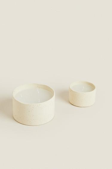 CERAMIC DECORATIVE CANDLE — White 2