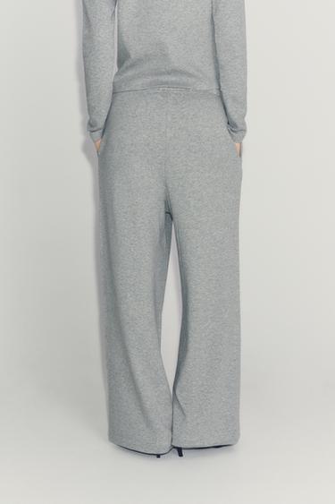 WIDE FLOWY PANTS — Gray 1