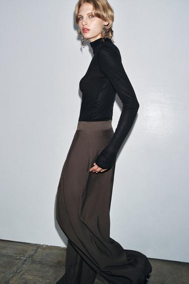 HIGH NECK T-SHIRT - Black de Zara - Image 1