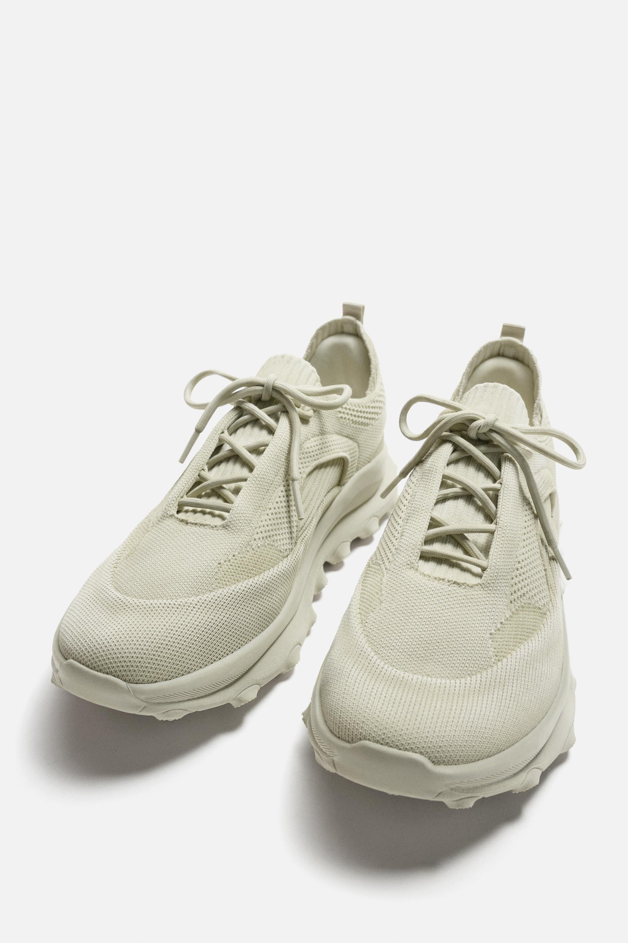 ZAPATILLA TEJIDO VOLUMEN Blanco Hueso ZARA Chile