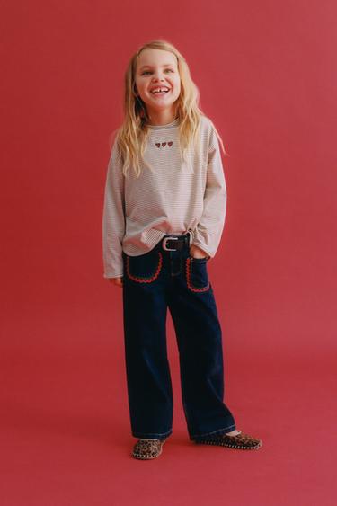 JEANS CULOTTE BOLSILLOS ONDULINA - Azul de Zara