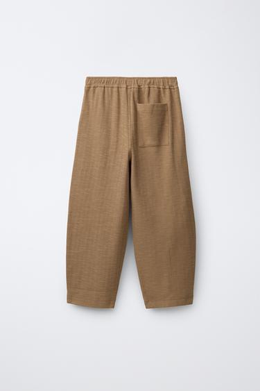 TEXTURED TROUSERS - Caramel by Zara - Image 1