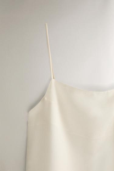 TOP IN SATIN LISCIO - Écru di Zara - Immagine 0