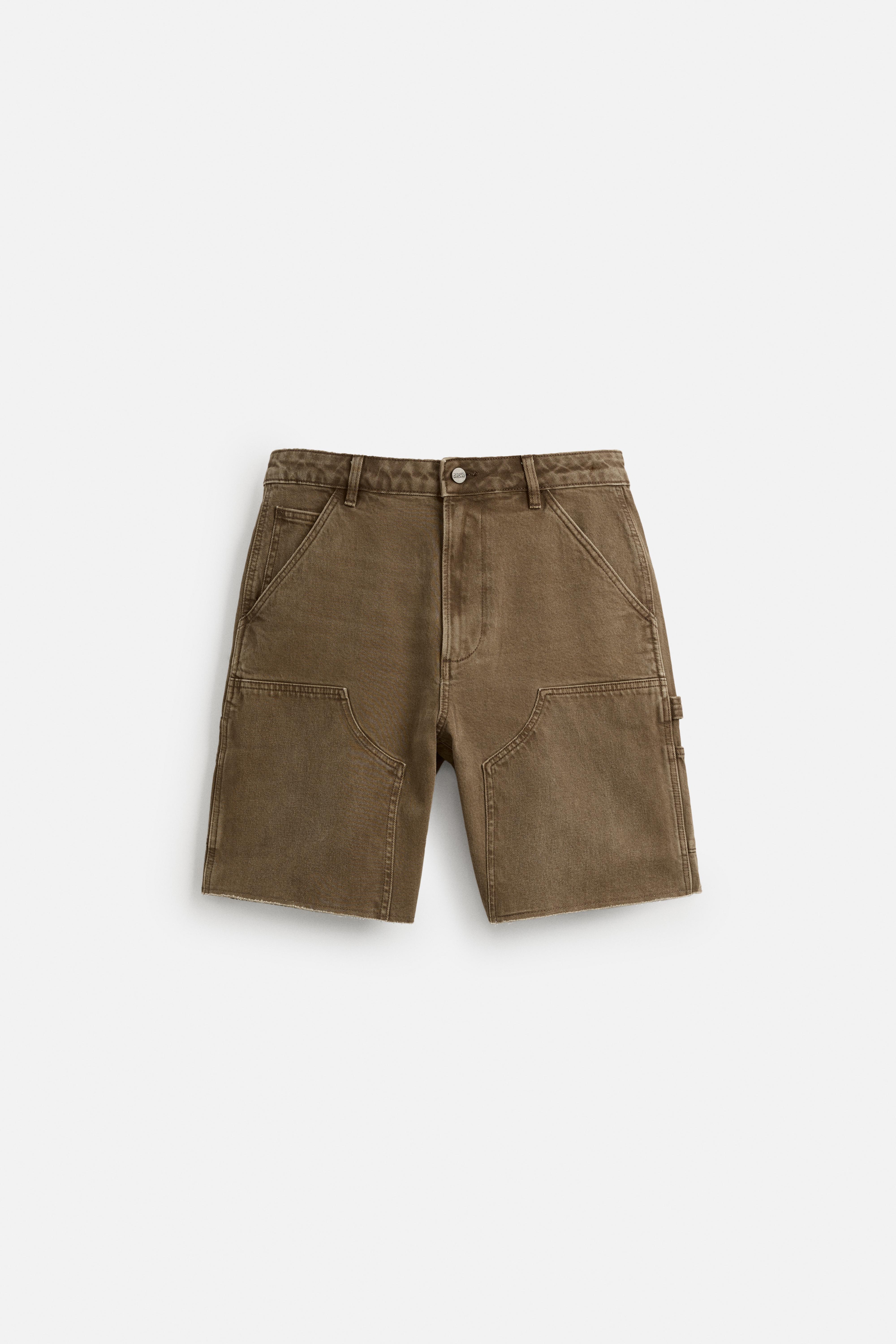 カーペンターポケットバミューダパンツ - グリーン | ZARA Japan