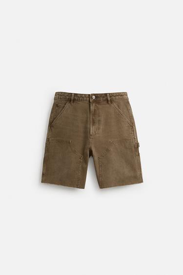 CARPENTER POCKET BERMUDA SHORTS - Brown by Zara