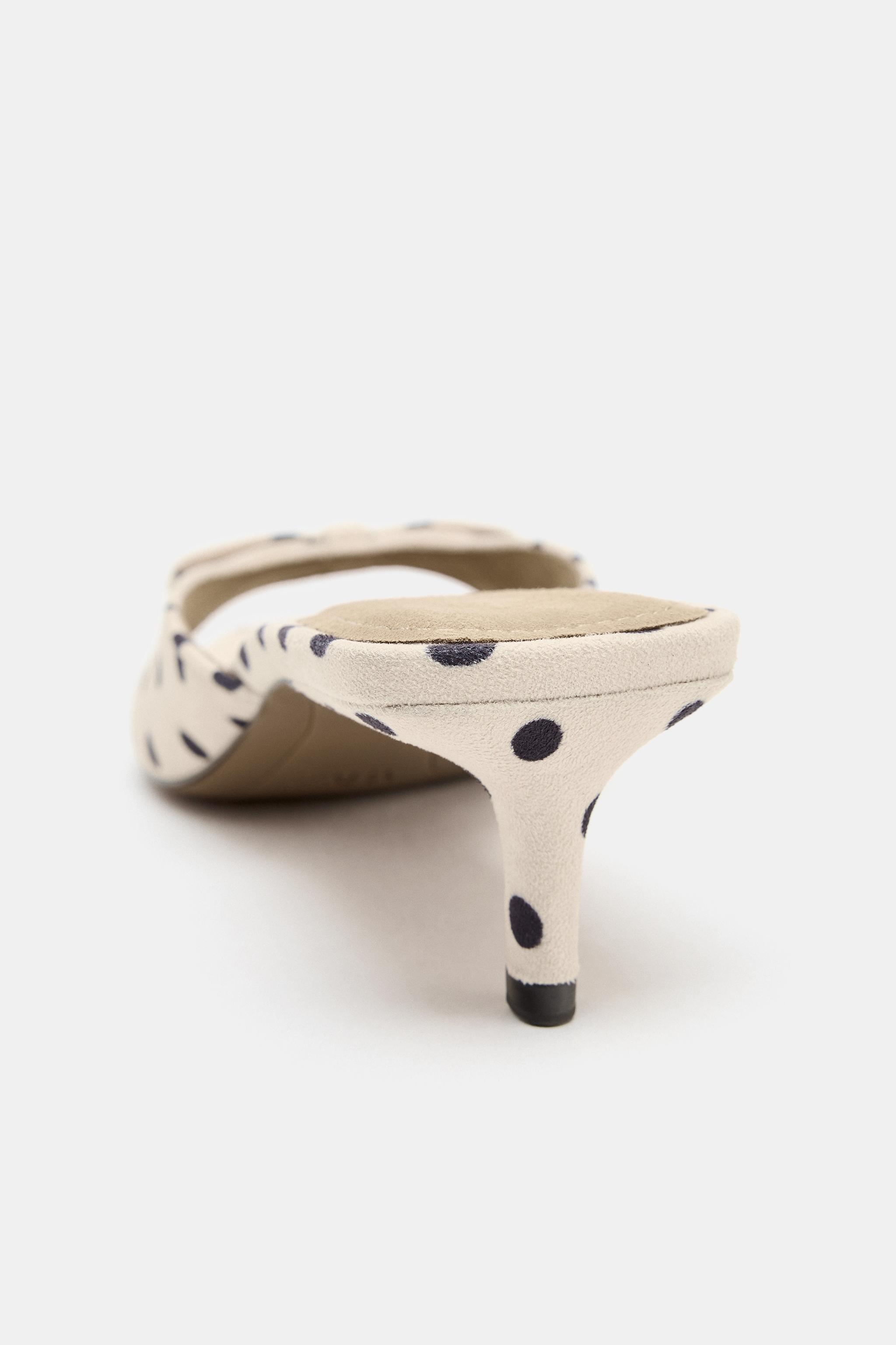 Женские сабо Zara POLKA DOT BOW MULES — фото 5