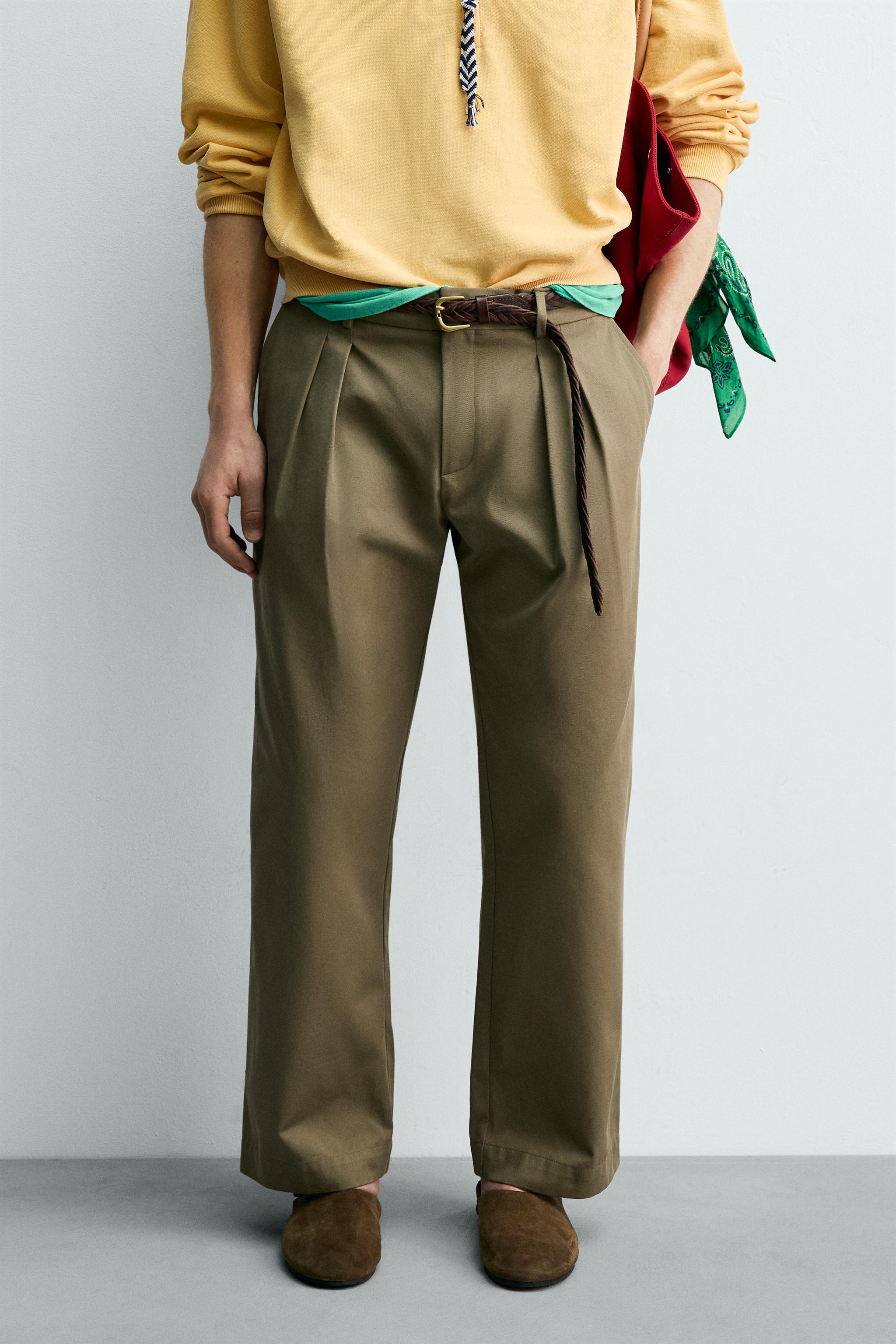 PLEATED CHINO PANTS AARON LEVINE X ZARA