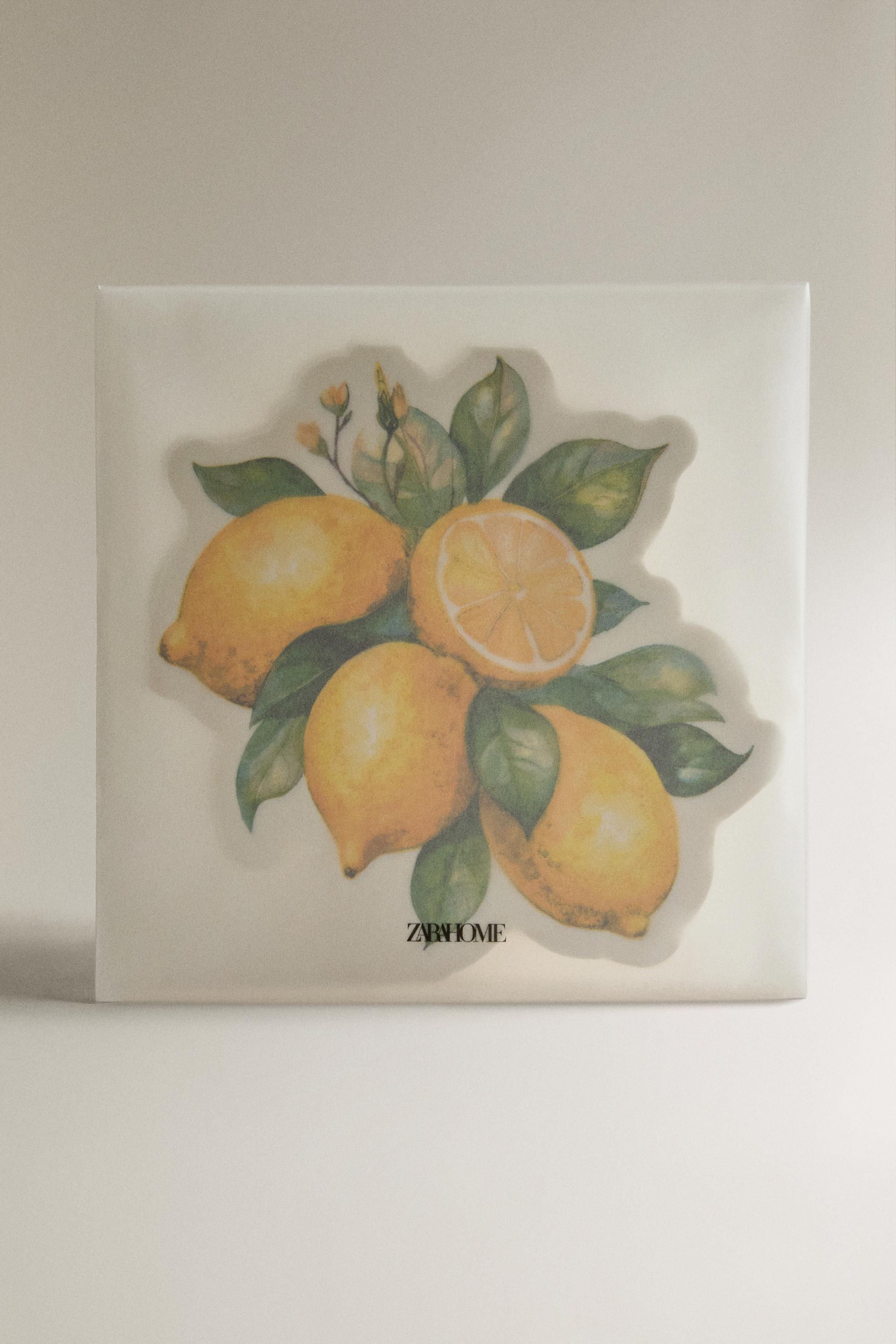 Zara LEMON PRINT PAPER NAPKINS (PACK OF 20) — фото 4