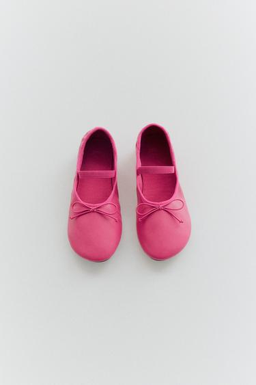 Zara BASIC BALLET FLATS - Magenta