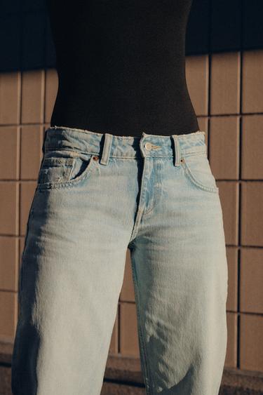 JEAN TRF WIDE LEG TAILLE BASSE - Bleu délavé de Zara - Image 2